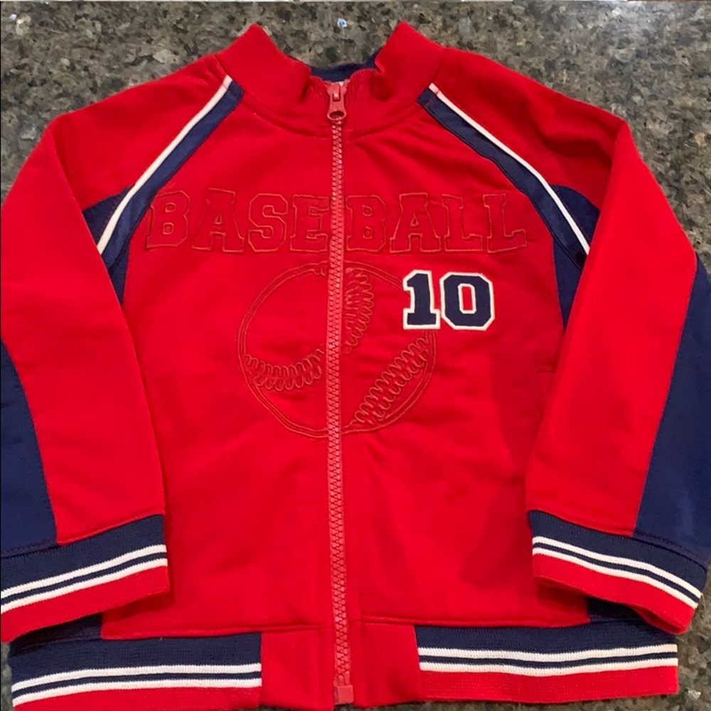 3 for $20 Wonderkids red baseball jacket 3t boys